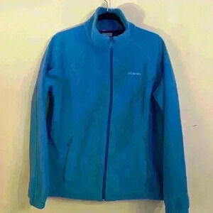 Columbia Sweater Womens Size Large Blue Fleece Outdoors Full Zip Size L